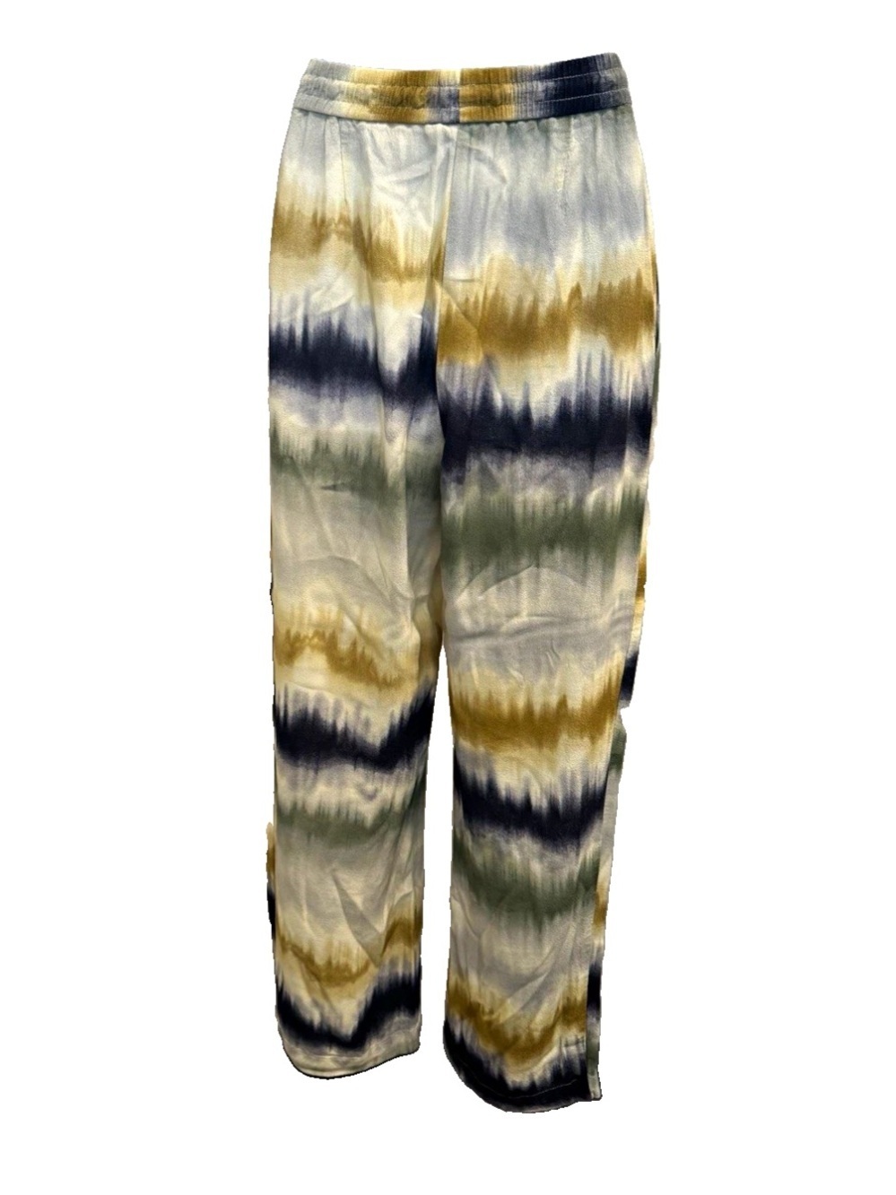 Zara Tie-Dye Wide Leg Pants — Olive, Navy & Mustard - Picture 2 of 8